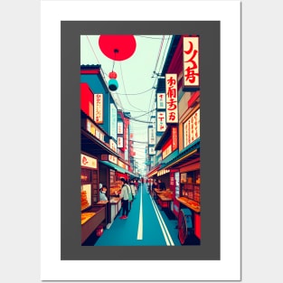 Tokyo street Posters and Art